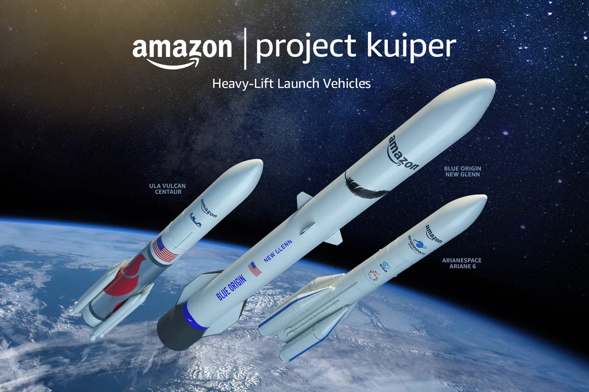 Amazon entra na corrida espacial e lança primeiros satélites do Projeto Kuiper para competir com o Starlink